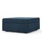 Contemporary Home Living 31" Navy Blue Upholstered Square Storage Ottoman